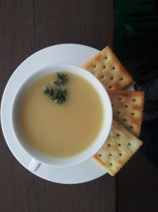 celery root pear soup
