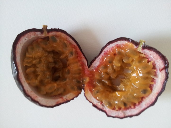 cut passion fruit