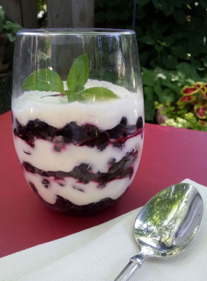 Haskap mousse parfait