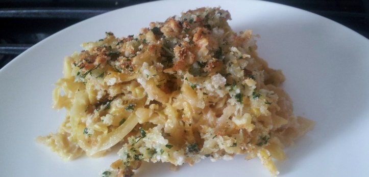 Savoy cabbage gratin