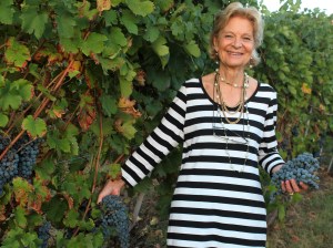 signora in her vineyard
