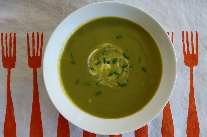 green garlic asparagus soup